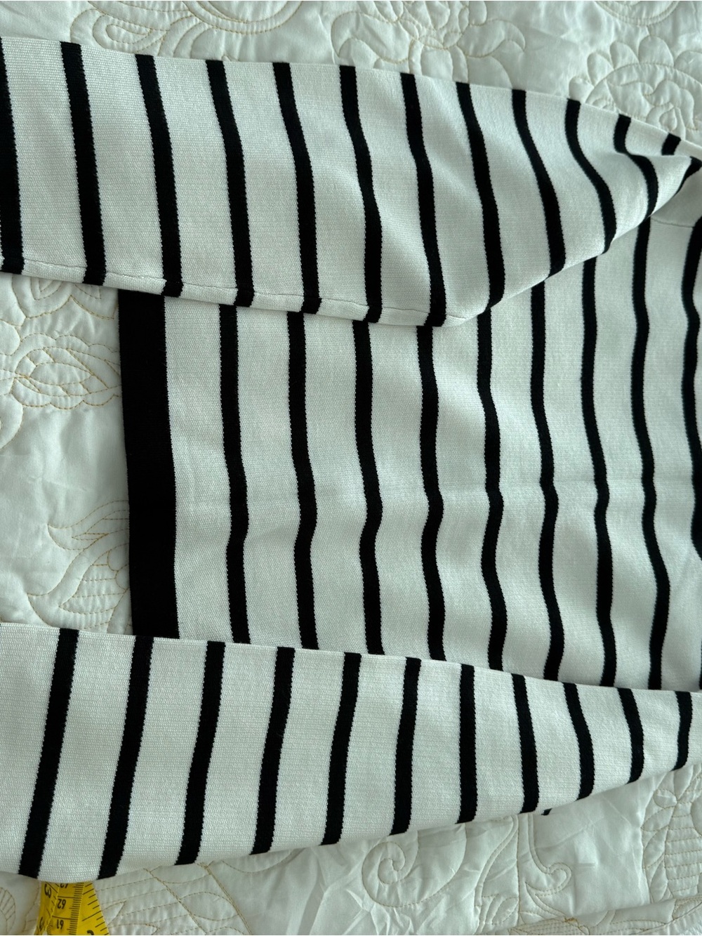 Marled Striped Knit Cardigan Jacket - Black & White - Picture 7 of 7